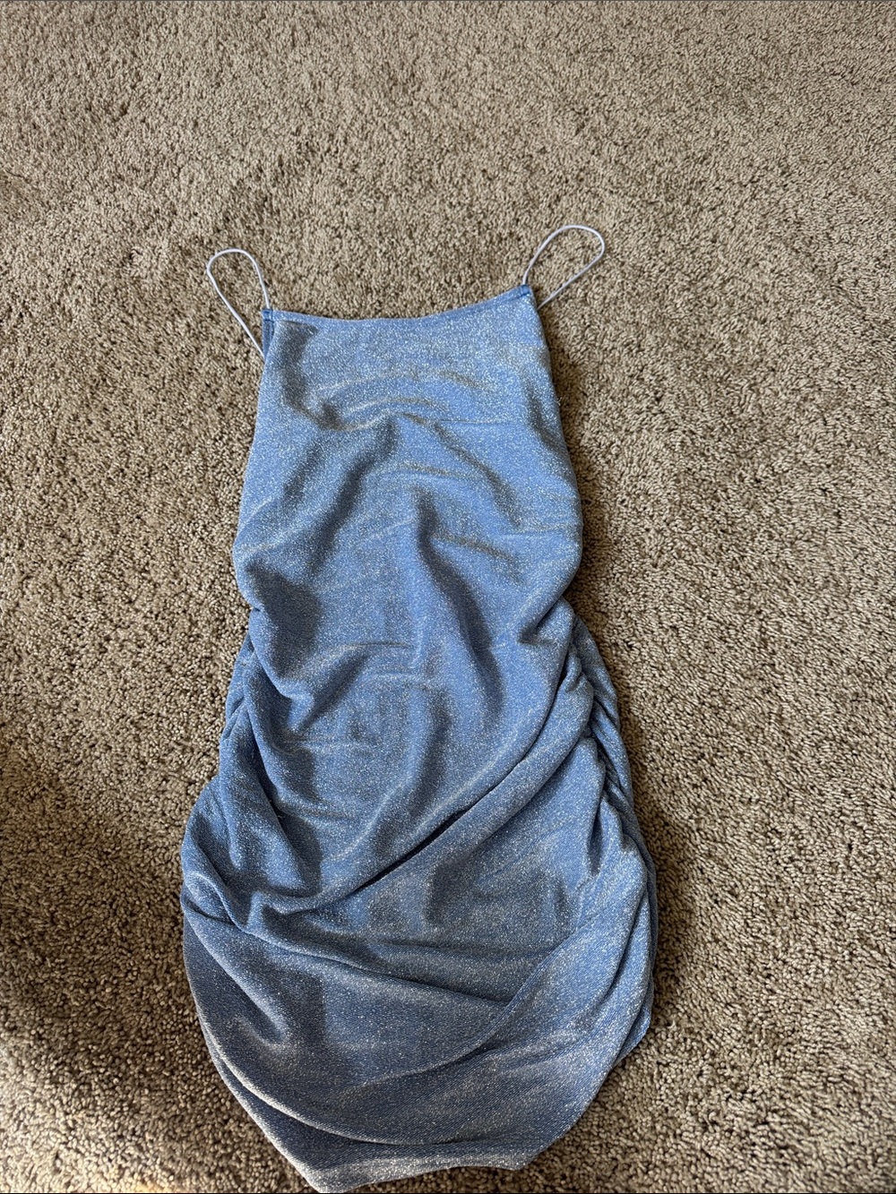 Blue Sparkly Mini Dress